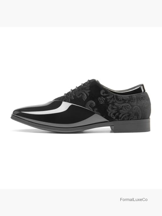 Men\'s Patent Velvet Lace-Up Formal Oxfords Dress Tuxedo Shoes main image 6